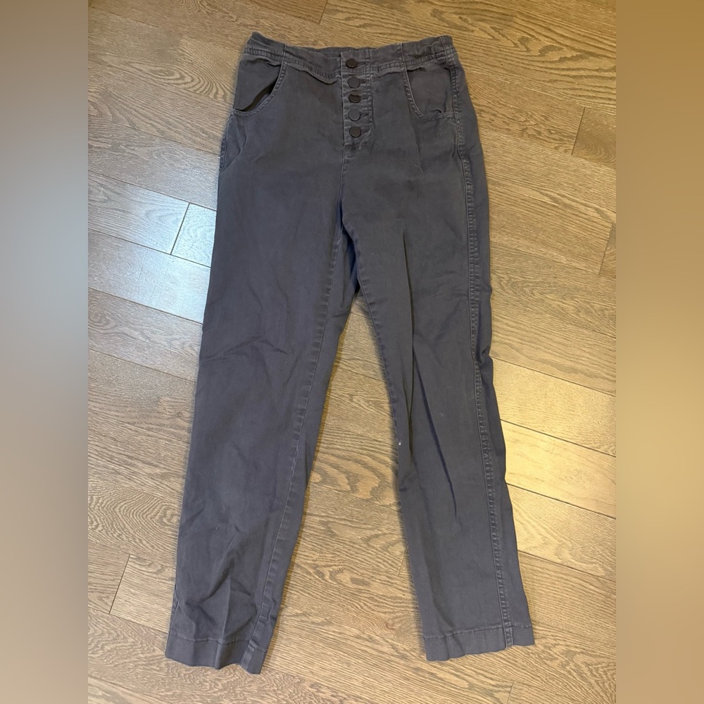 Aritzia / Babaton Stylish Gray Button-Fly Pants